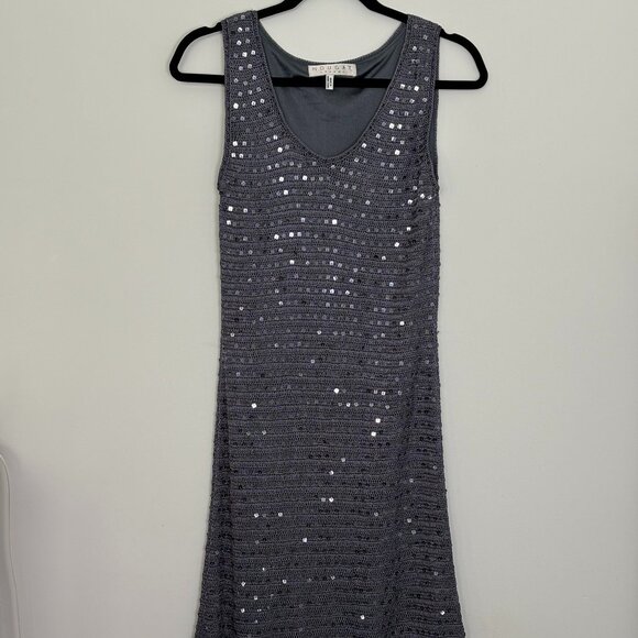 Vintage Sequin Blue Maxi Dress - Picture 1 of 4